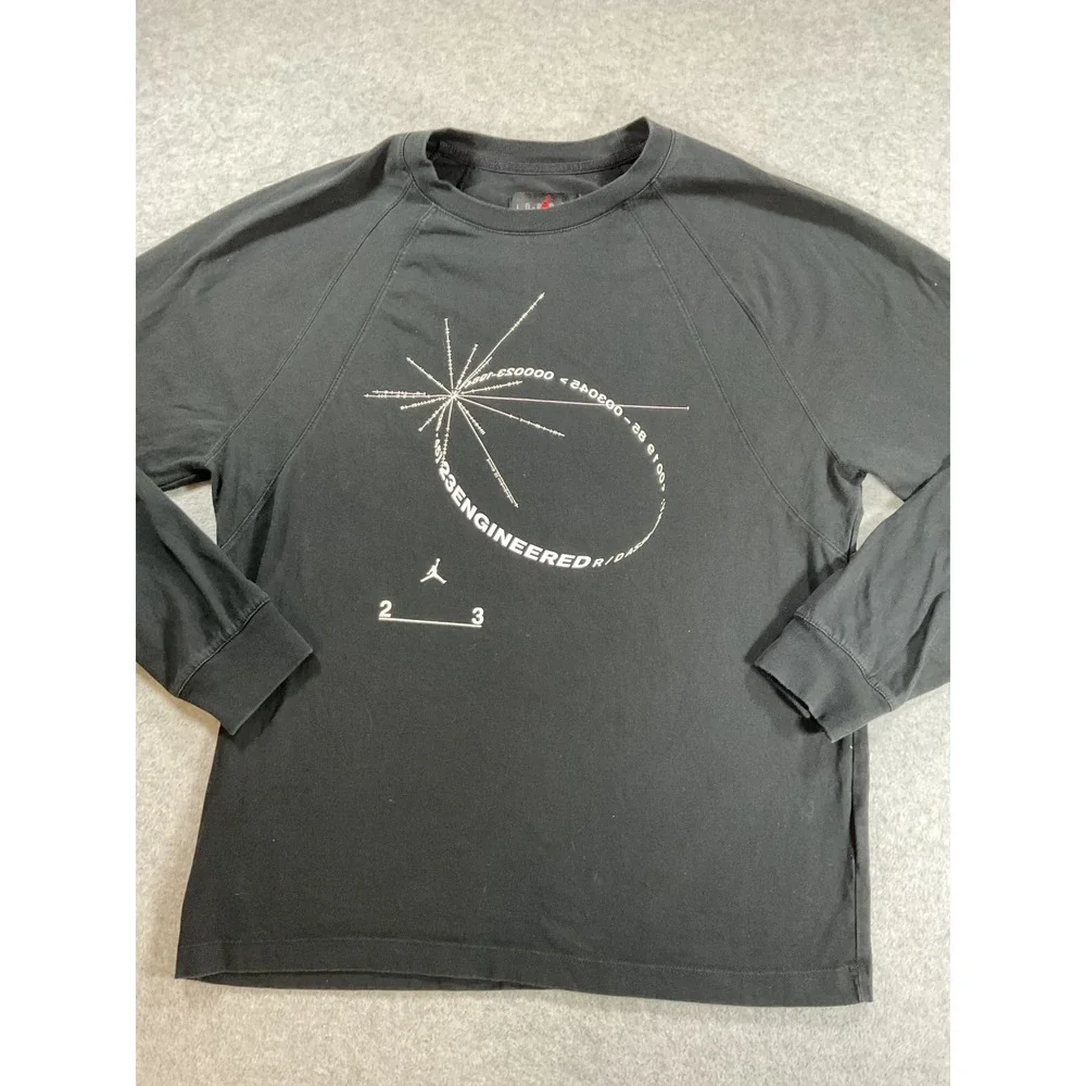 Jordan 23 Engineered Mens Long Sleeve Graphic T-Shirt Black Size M 2287